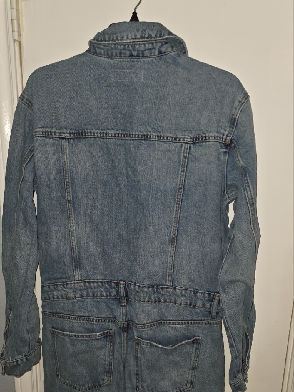 Zara Light Blue Denim Jumpsuit - Picture 5 of 7